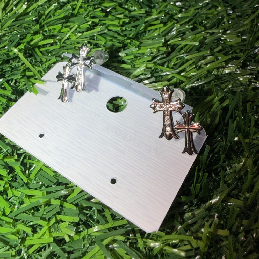 Silver Cross Earrings
